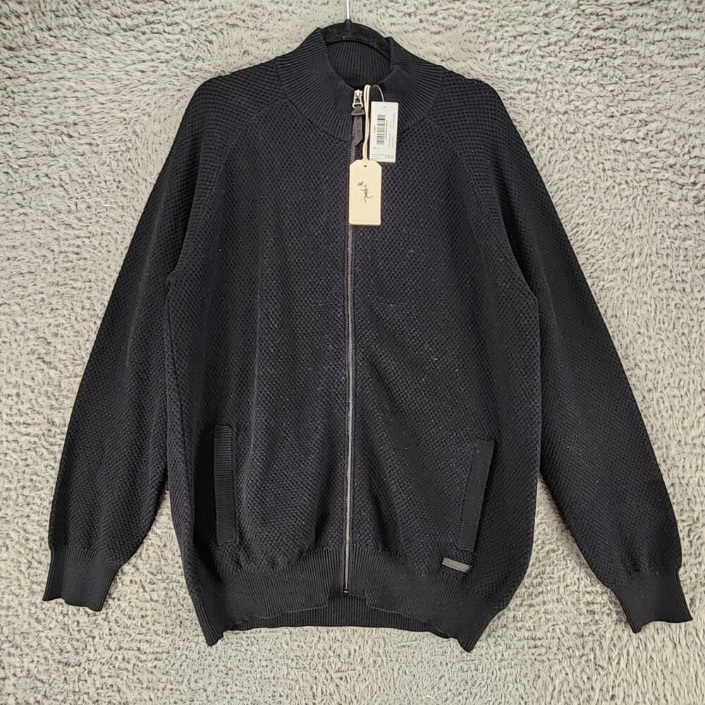 Civil Society Sweater Mens XL Black Long Sleeve Full Zip *NWT*